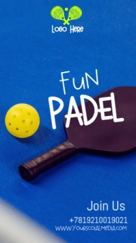 Blue Padel Instagram Story template