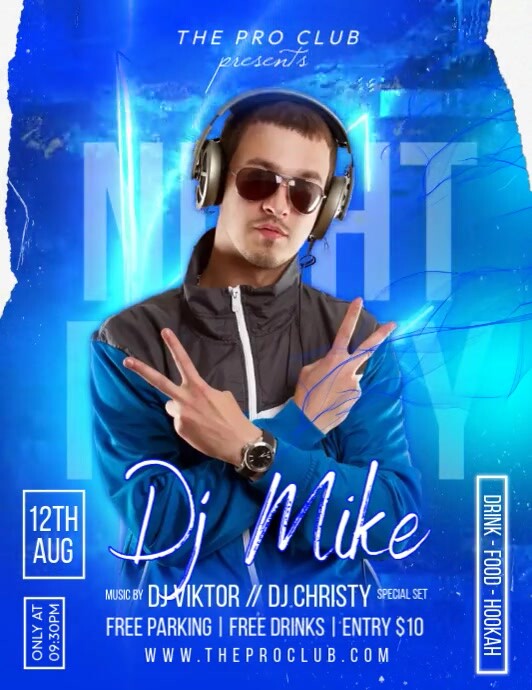 Blue Party Template | PosterMyWall