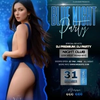 BLUE PARTY NIGHT Instagram Post template