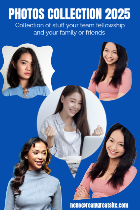 Blue Photo Collection Posters Template | PosterMyWall