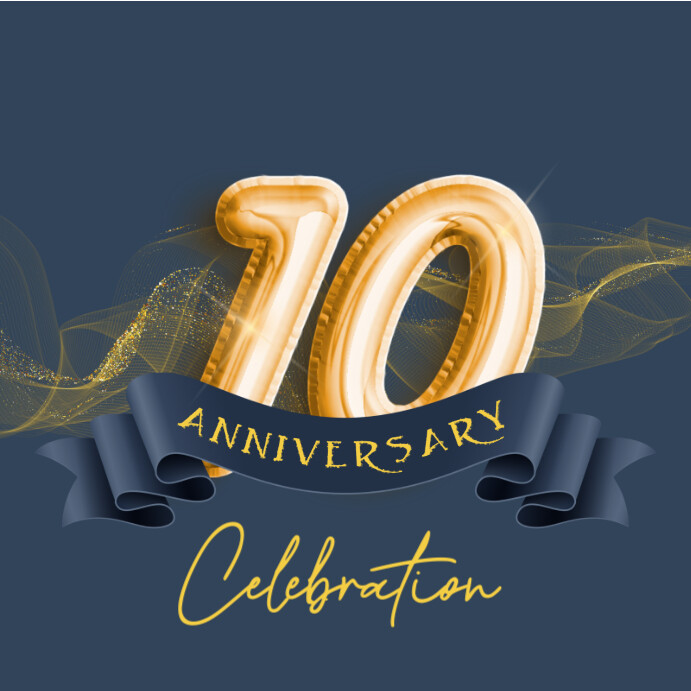 Blue Pastel Anniversary Celebration Instagram Post Template | PosterMyWall