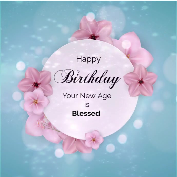 Blue Pastel Birthday Prayer Instagram Post template