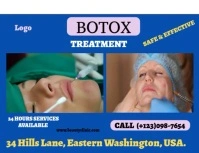 Blue Pastel Botox Treatment Video  Flyer (us Letter) template