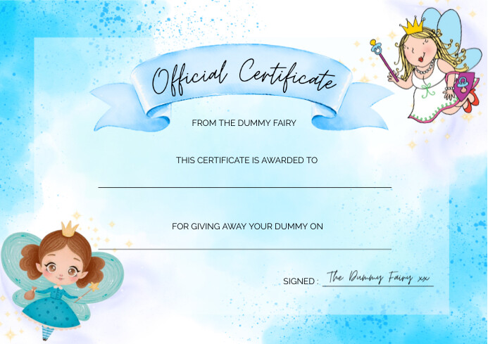 blue-pastel-dummy-fairy-certificate-a4-template-postermywall