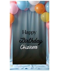 Blue Pastel Happy Birthday Design  Instagram Portrait template