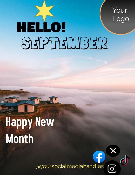 Copy of Blue Pastel September New Month Flyer (us Le | PosterMyWall