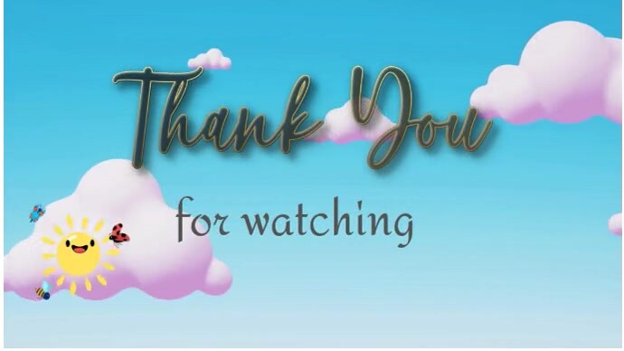 Blue Pastel Thank You For Watching Youtube Channel Cover Photo Template ...