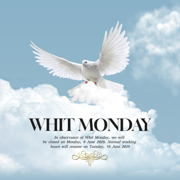Copy of Blue Pastel Whit Monday Instagram Post | PosterMyWall