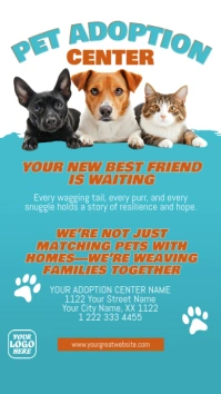 Blue Pet Adoption Center Instagram Story template