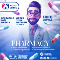 Blue Pharmacy  Instagram Post template
