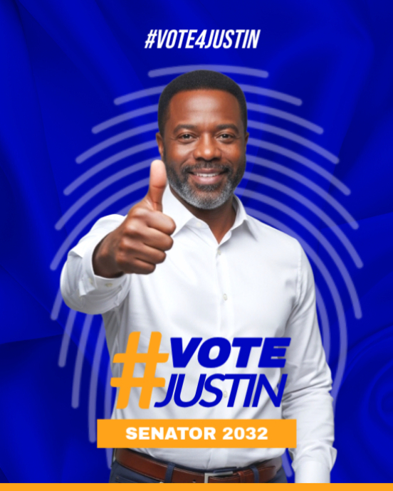 Blue Political Campaign Instagram Portrait Template | PosterMyWall