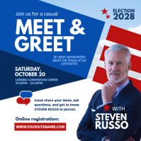 Blauw Political Meet and Greet Instagram Plasing Template
