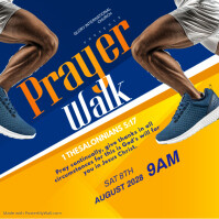 Blue Prayer Walk Instagram Post template