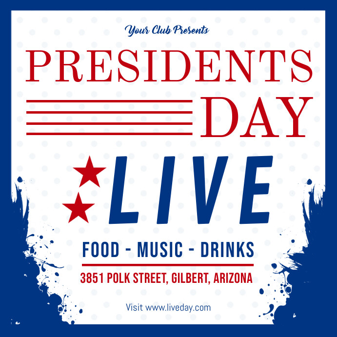 Presidential Party Invitation Sample