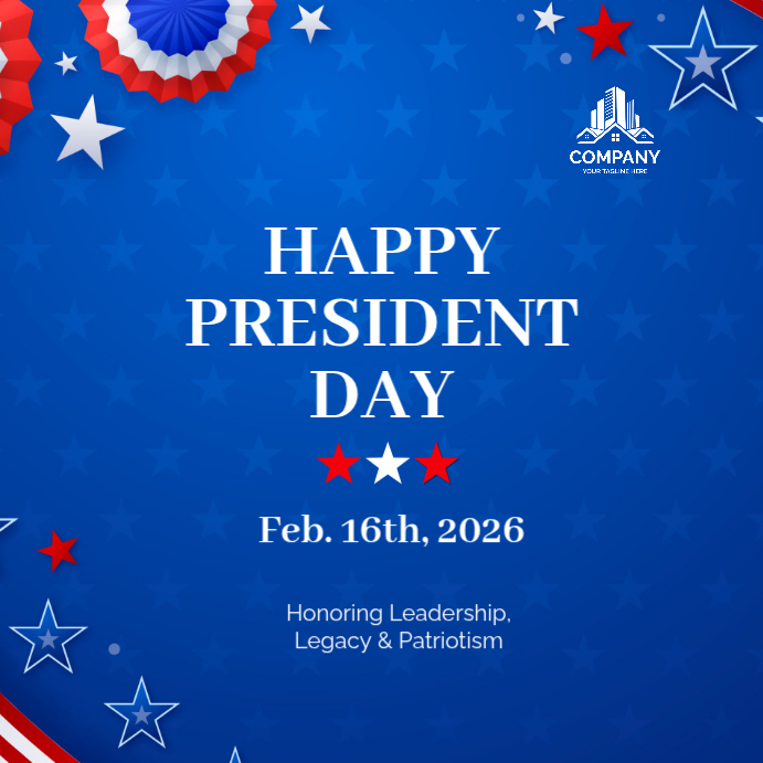 Blue Presidents Day Celebration Instagram Post Template | PosterMyWall