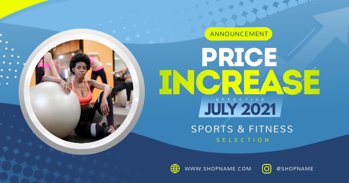 Blue Price Increase Announcement Facebook Ima Template | PosterMyWall