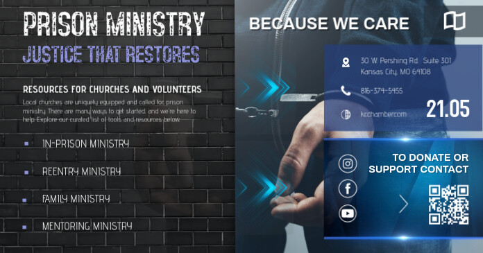 Blue Prison Ministry Facebook Post Template