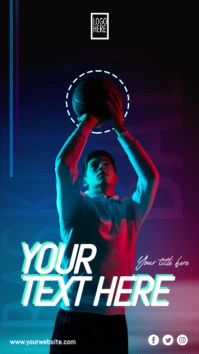Blue Pro Basketball Sport Player INSTAGRAM ST template