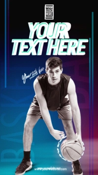 Blue Pro Basketball Sport Player INSTAGRAM ST template