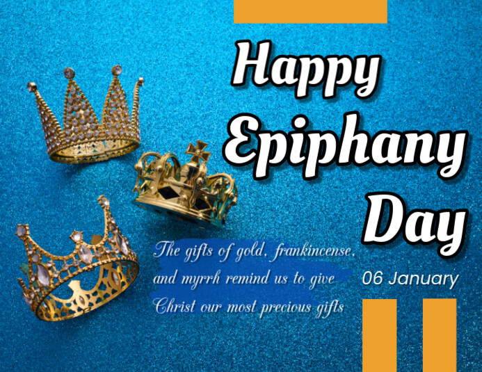 Blue Profesional Epiphany Geeeting Pamflet (letter As) Template ...