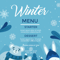 Blue Profesional Menu Pos Instagram template