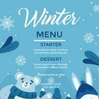 Blue Profesional Menu Pos Instagram Instagram-bericht template