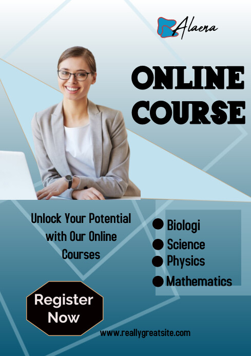 Copy of Blue Profesional Online Course A4 | PosterMyWall