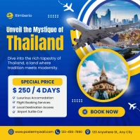 Blue Profesional  Thailand Travel Promo Pos I Instagram Post template