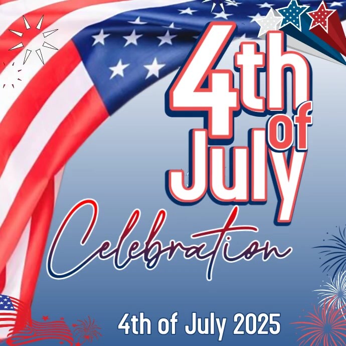 Blue Professional 4th Of July 2025 Celebration – American Independence Day Event Poster Instagram Po Iphosti le-Instagram template