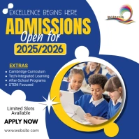 Blue Professional Admissions Open For New Session Square (1:1) template