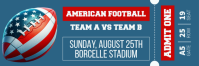 Blue Professional American Football Event Twitter Banner template