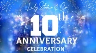 Blue Professional Anniversary Celebration Video  Digital Display (16:9) template