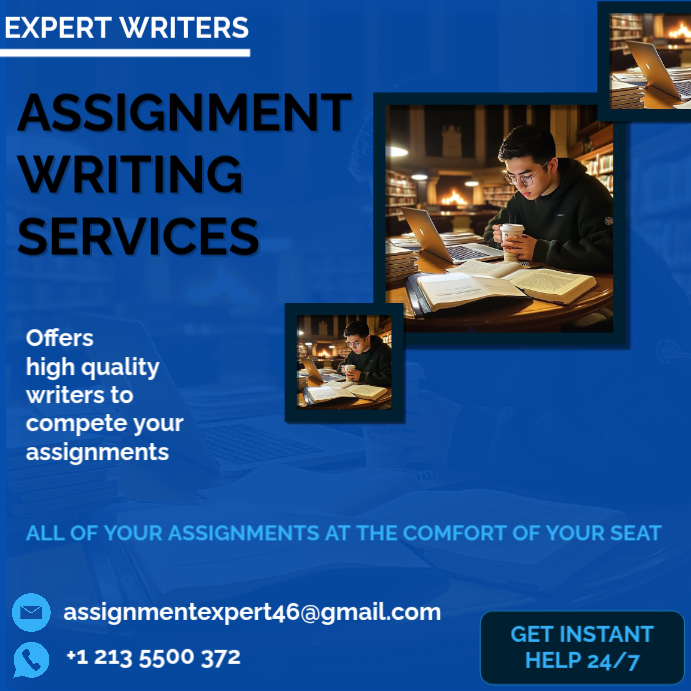 Assignment Work Posts Blue Professional Assignment Writing Services Instagram Post Template ...