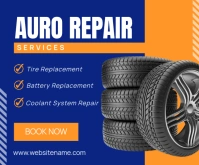Blue Professional Auto Repair Medium Rectangle template