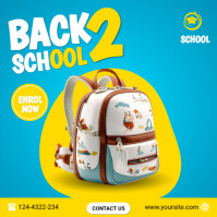Blue Professional Back To School Instagram Post template