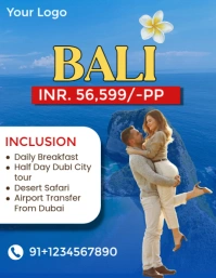 Blue Professional Bali Fler Flyer (us Letter) Iflaya (Incwadi ye-US) template