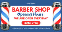 Blue Professional Barber Shop Facebook Shared Image template