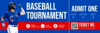 Blue Professional Baseball Tournament Twitter Banner template