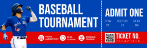 Blue Professional Baseball Tournament Twitter Banner Twitter-Kopfzeile template
