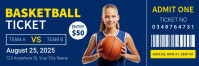 Blue Professional Basketball Ticket Twitter Banner template