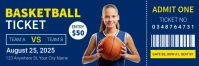 Blue Professional Basketball Ticket Twitter Banner Twitter-Kopfzeile template