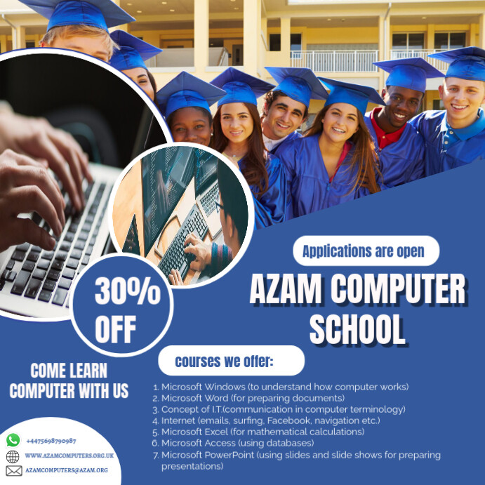 Copy of Blue Professional Blue Intagram Computer School 1080px × 1080px ...