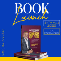 Blue Professional Book Launch Flyer Instagram Post template