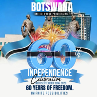 Синий Botswana Independence Celebration Instagram-opslag Template