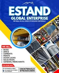 Blue Professional Building Materials And Hardware Design Template  Instagram Portrait