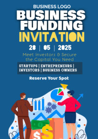 Blue Business Funding Event A1 Template