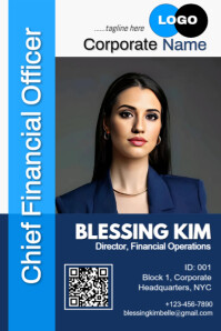 Blue Professional Business Id Poster Affiche template