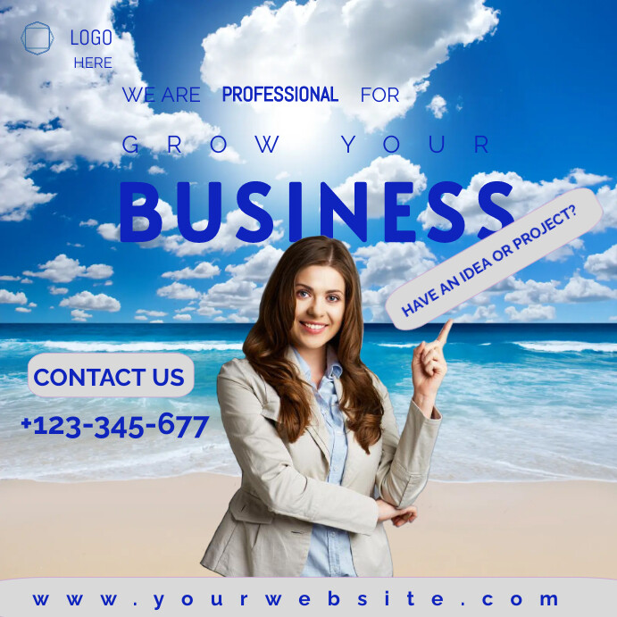 Copy of Blue Professional Business Instagram Post | PosterMyWall