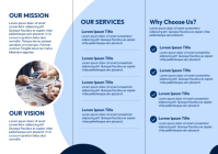 Blue Professional Business Presentation A4 template