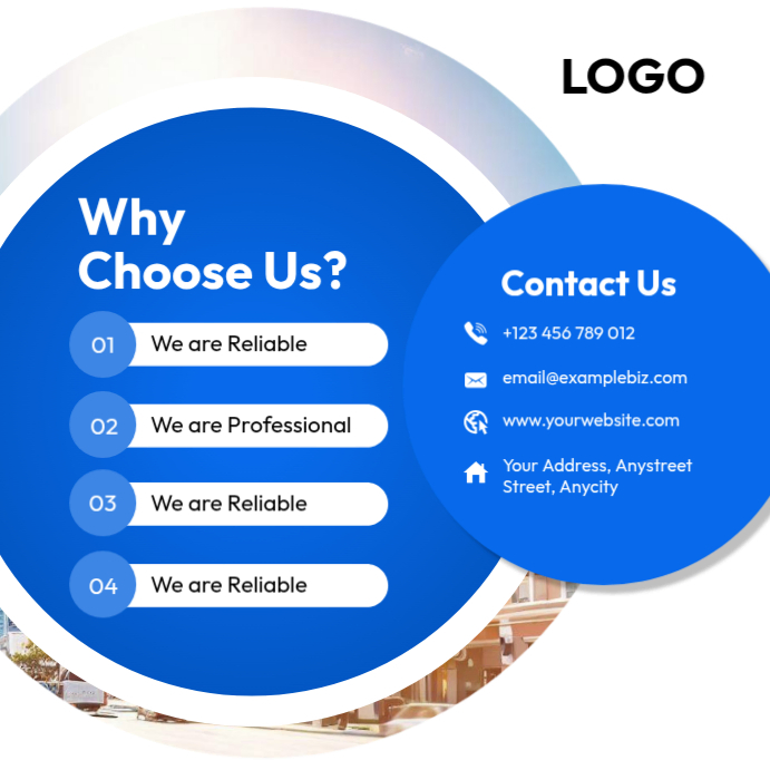 Blue Professional Business Promotion Instagram Post Template | PosterMyWall
